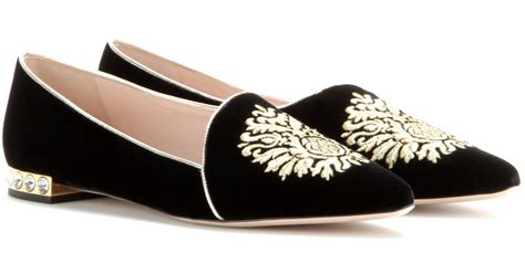 miu miu embellished velvet slippers|Miu Miu.